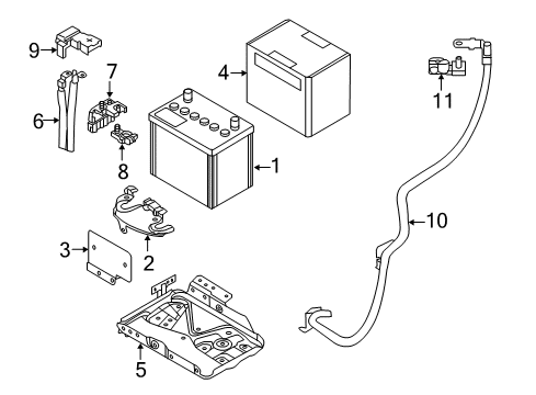 2016 Nissan Versa Note Battery Cable Assy-Battery Earth Diagram for 24080-3WC0B