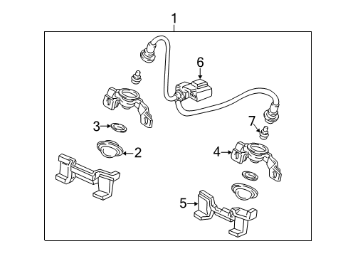 1991 Acura NSX Exterior Lamps Wire Diagram for 34105-SL0-A01