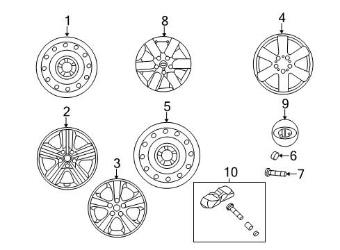 2009 Kia Optima Wheels Wheel Assembly-Steel Diagram for 529102G451