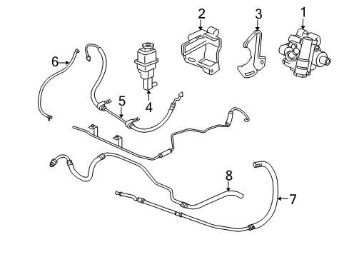 2014 Dodge Avenger P/S Pump & Hoses, Steering Gear & Linkage Pump-Power Steering Diagram for 05154371AB