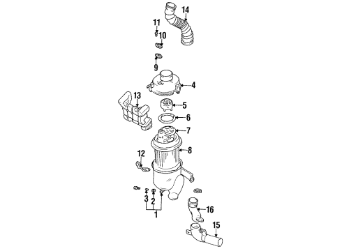 1993 Mitsubishi Precis Powertrain Control Bracket-Air Cleaner Mounting Diagram for 28167-24510