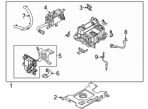 2022 Hyundai Santa Fe Electrical Components WIRING ASSY-LDC POS Diagram for 91660-CL010