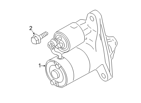 2018 Nissan Kicks Starter Motor Assy-Starter Diagram for 23300-5RB0B