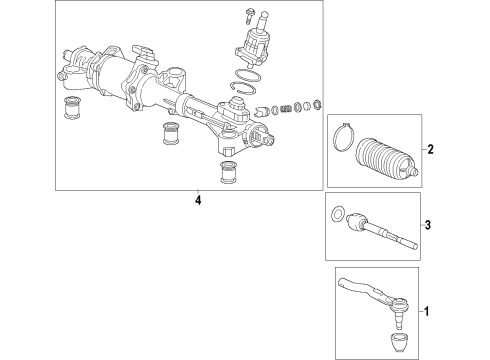 2016 Acura MDX Steering Column & Wheel, Steering Gear & Linkage Eps Unit (Lkas) (Rewritable) Diagram for 39980-TZ6-A72