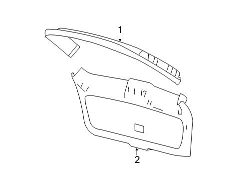 2013 Ford Edge Interior Trim - Lift Gate Lower Trim Panel Diagram for BT4Z-7846404-AC