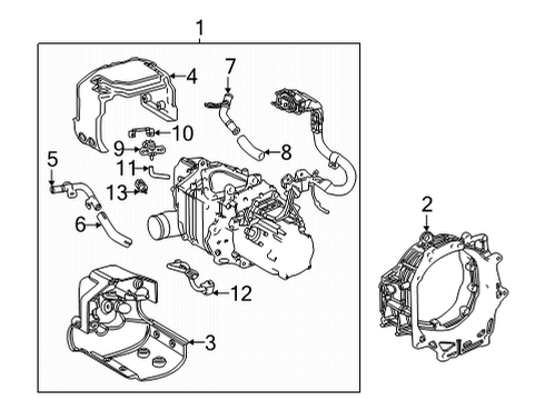 2019 Toyota Mirai Motor & Components Upper Cover Diagram for 17A1A-77010