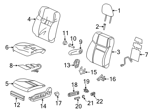 2014 Honda CR-V Heated Seats Cover, L. Inner-Reclining (Lower) (Inner) *NH686L* (WARM GRAY) Diagram for 81644-SLG-H81ZB