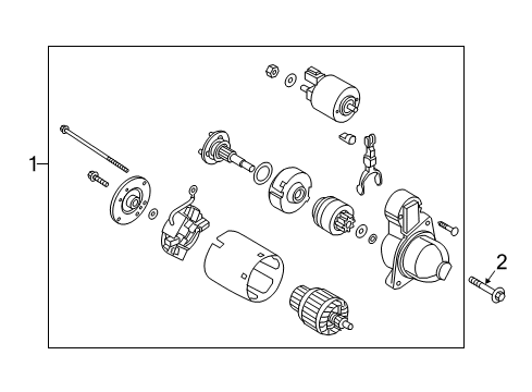 2018 Kia Sportage Starter REMAN Starter Diagram for 361002G300RU