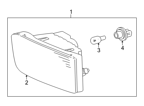 2002 Toyota 4Runner Signal Lamps Lens Diagram for 81511-35260