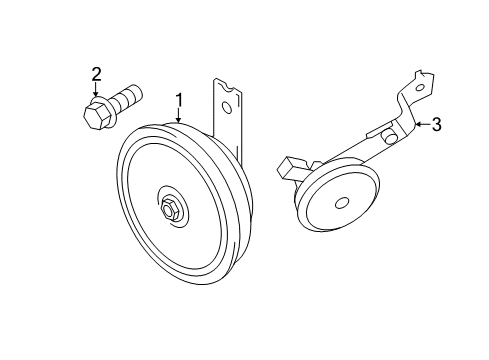 2015 Kia Rio Horn Horn-Burglar Diagram for 966301W000