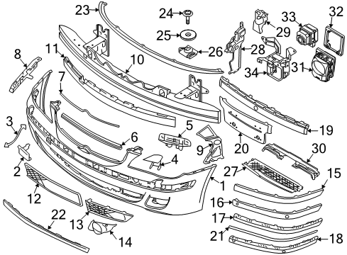 2006 BMW 750i Front Bumper Screw Plug Diagram for 51717134392