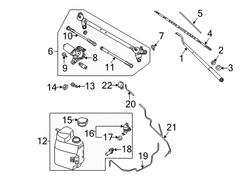 2008 Nissan Titan Wiper & Washer Components Pump WIPER Rear Diagram for 28920-7S200