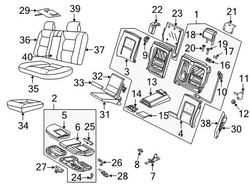 1999 Saab 9-5 Heated Seats STRUT-Rear Suspension Diagram for 4656070