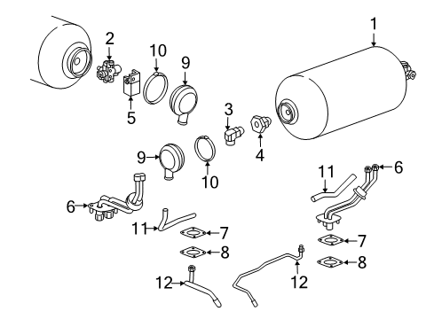 2015 Chevrolet Impala Fuel System Components Pipe Assembly Diagram for 22986539