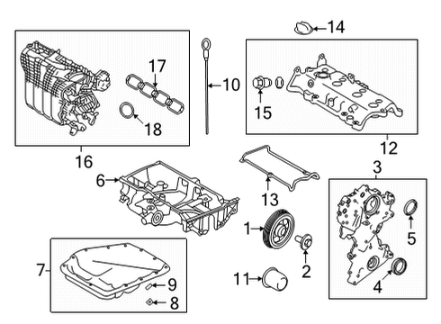 2021 Nissan Rogue Engine Parts Gasket-Adapter Diagram for 16175-6CA0A