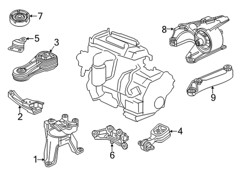 2020 Honda CR-V Engine & Trans Mounting BASE BRACKET Diagram for 50660-TMB-H52