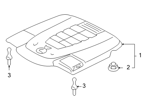 2011 Lexus LS460 Engine Appearance Cover V-Bank Cover Sub-Assembly Diagram for 11209-38010