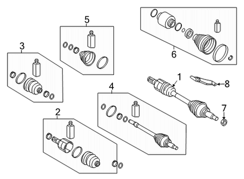 2022 Hyundai Elantra Drive Axles - Front Joint Kit-Diff Side, RH Diagram for 495R3-AA500