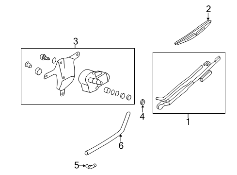 2000 Nissan Quest Lift Gate - Wiper & Washer Components Tube Assembly-Back Window Wash Diagram for 28980-7B000