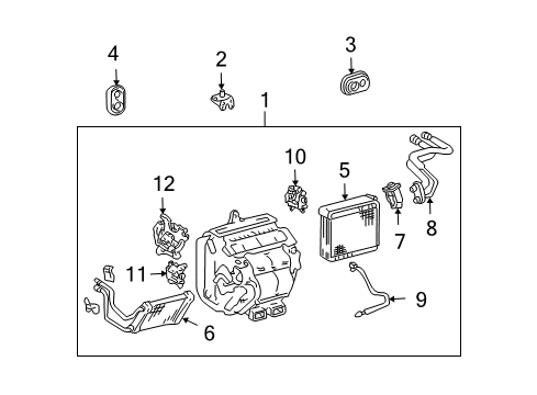 2004 Lexus RX330 Air Conditioner Radiator Assy, Air Conditioner Diagram for 87050-48091