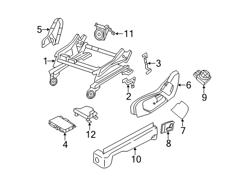 2013 Jeep Grand Cherokee Heated Seats Shield-Seat ADJUSTER Diagram for 1XN08BD3AA