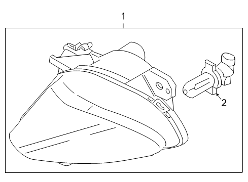 2009 BMW 650i Bulbs Fog Lights, Left Diagram for 63177177175