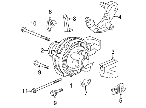 2011 Honda Civic Alternator Bolt, Flange (8X30) Diagram for 95801-08030-08