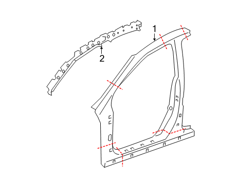 2014 Honda CR-V Aperture Panel Stiff Comp R, FR P Diagram for 63120-T0A-A00ZZ