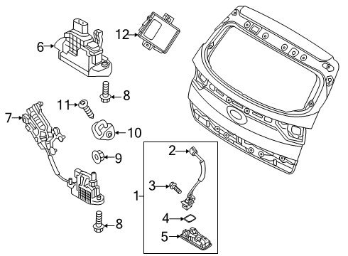 2021 Kia Sportage Parking Aid Camera Assembly-Back Vie Diagram for 99241D9000