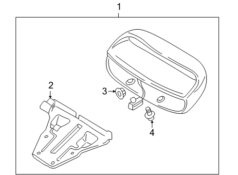 2000 Kia Spectra High Mount Lamps Lamp-HMSTOP Diagram for 0K2DJ51580