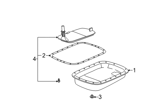 2005 BMW X5 Automatic Transmission Oil Pan Diagram for 24117533846