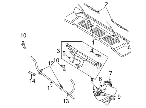 2004 Jeep Wrangler Wiper & Washer Components Reservoir-Washer Diagram for 5096345AA