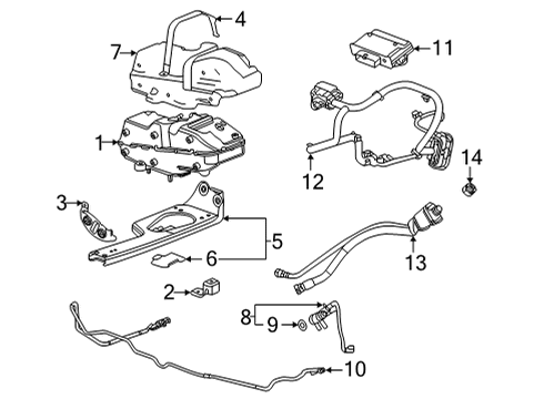 2021 Chevrolet Silverado 2500 HD Emission Components Vent Control Solenoid Diagram for 84613096