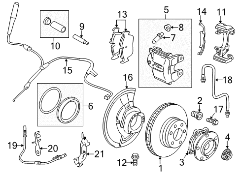 2011 BMW X6 Brake Components Clip Diagram for 34116784185