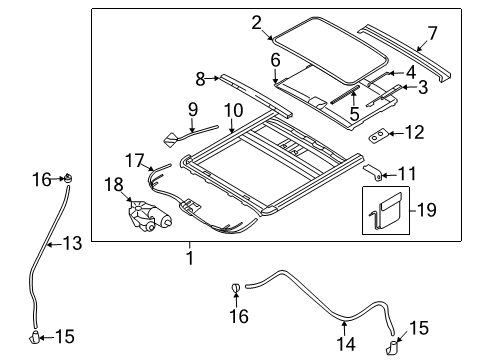 2005 Kia Sportage Sunroof Motor Assembly-Sunroof Diagram for 816311F010