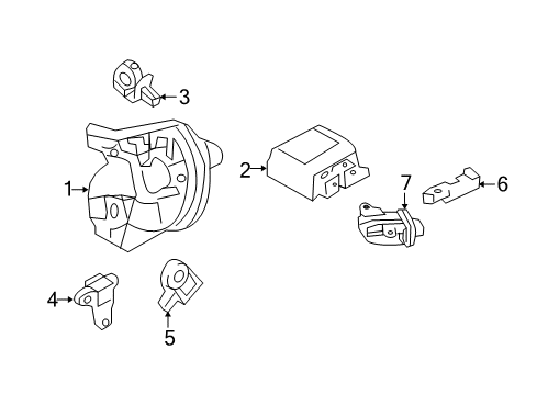 2017 Ford Special Service Police Sedan Air Bag Components Passenger Discriminating Sensor Diagram for DG1Z-14B056-A