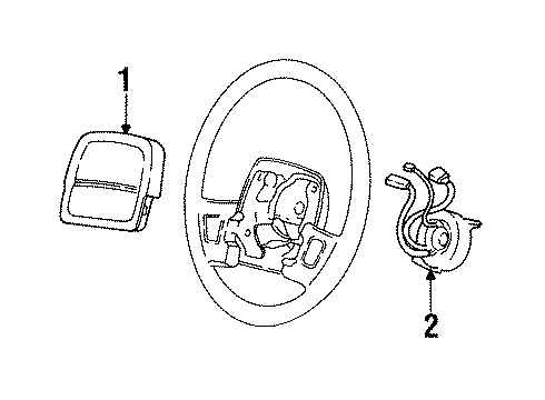 1998 Jeep Grand Cherokee Air Bag Components Clkspring Diagram for 56042128AC