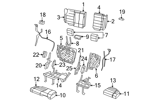 2015 Jeep Wrangler Rear Seat Components HEADREST-Rear Diagram for 5MH59DX9AA