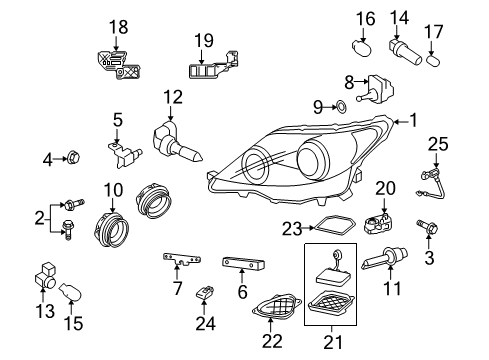 2009 Lexus LS460 Headlamps Plug, Socket Diagram for 90075-60077