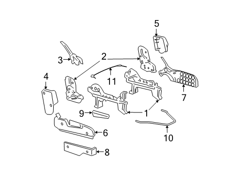 2007 Chevrolet Equinox Tracks & Components Recliner Handle Diagram for 19149674