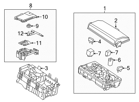 2011 Buick LaCrosse Fuse & Relay Block Asm-Front Compartment Fuse Diagram for 20922940