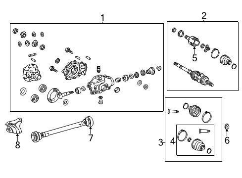 2020 Lexus LS500 Carrier & Front Axles INSULATOR, PROPELLER Diagram for 37117-50030