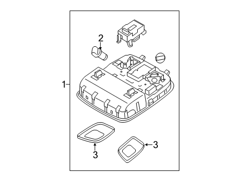 2015 Kia Sorento Overhead Console Lens-OVERHEADEAD Console Diagram for 928012P500