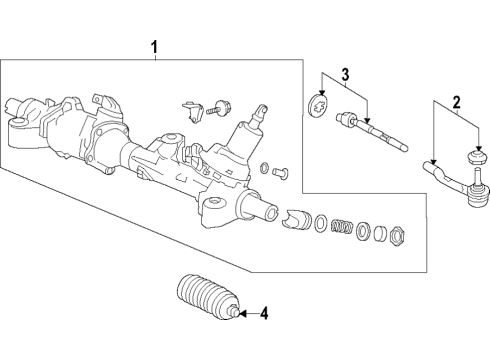 2021 Honda Accord Steering Column & Wheel, Steering Gear & Linkage RACK, POWER STEERING Diagram for 53620-TVA-L01