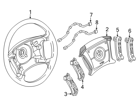 2002 BMW X5 Steering Column & Wheel, Steering Gear & Linkage Adapter Wire For Airbag Module Diagram for 61316902140