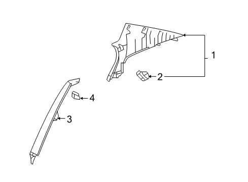 2011 Lexus GS350 Interior Trim - Quarter Panels GARNISH, Roof Side Diagram for 62471-30510-A1