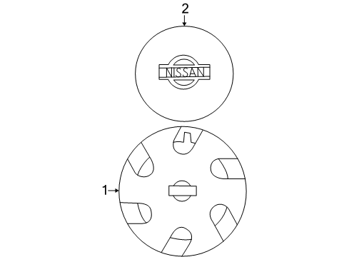 2000 Nissan Quest Wheel Covers & Trim Disc Wheel Cap Diagram for 40315-7B200