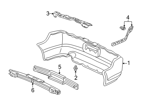 2002 Acura RSX Rear Bumper Face, Rear Bumper (Dot) Diagram for 04715-S6M-A90ZZ