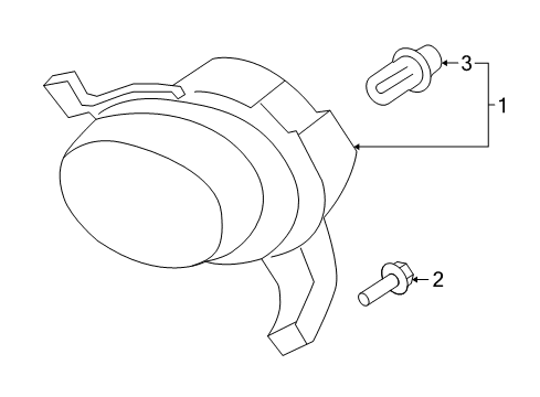 2010 Chevrolet Aveo Fog Lamps Fog Lamp Assembly Diagram for 96650793