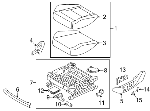2020 Kia Stinger Power Seats ADJUSTER Assembly-Front Seat Diagram for 88500J5000